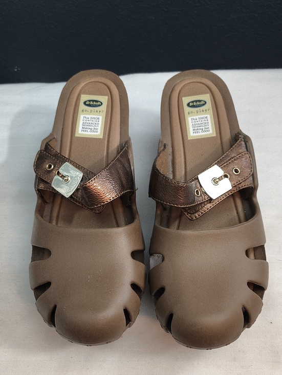 Dr. Scholl's Shoes - Dr. Scholl's Go Play Dance Platform Clogs Brown Size 10M